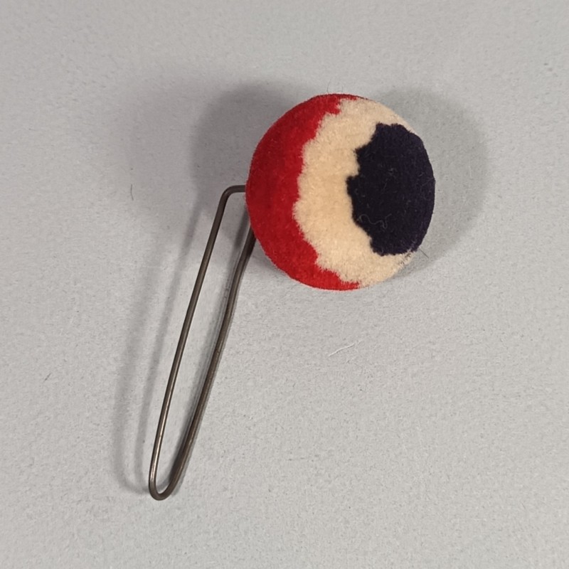 POMPON DE SHAKO MODELE 1872 1874 TOUTES ARMES COULEURS BLEU BLANC ROUGE POUR ETAT MAJOR TRICOLORE